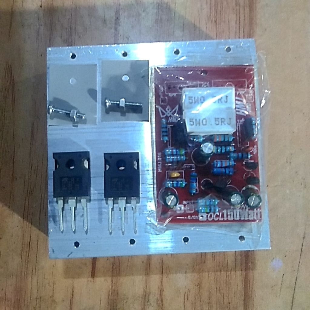 OCL 150w power amplifier 150watt plus transistor, isolator pendingin TIP3055 TIP2955
