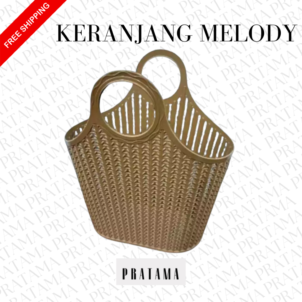 Keranjang Pasar Plastik Melody Latte