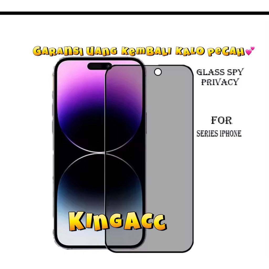 (GARANSI GANTI BARU) TEMPERED GLASS SPY LIST IPHONE 10D BLACK FOR SARIES 17AiR/17PROMAX/17/16 /15 6S