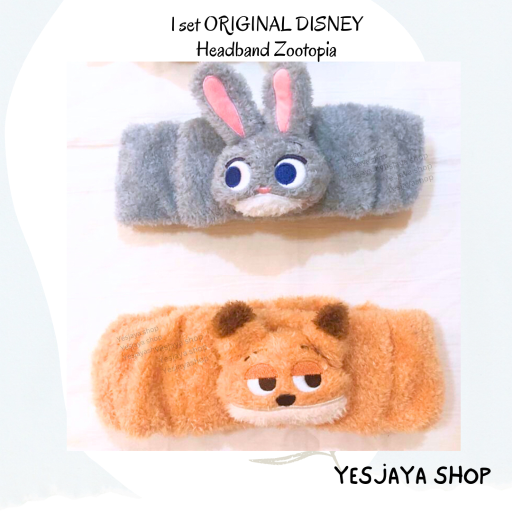 {+ Freebies} 1 set Headband Zootopia / Headband Disney / Head band lucu / Headband Disney / Bandana 