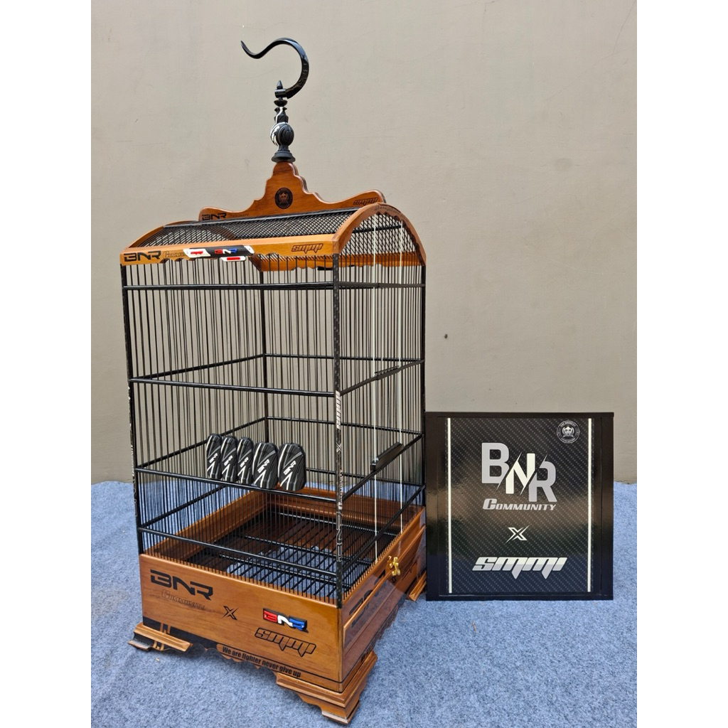 SANGKAR KOSAN BNR RUJI FIBER TERBARU fullset kerodong FREE Packing Kayu