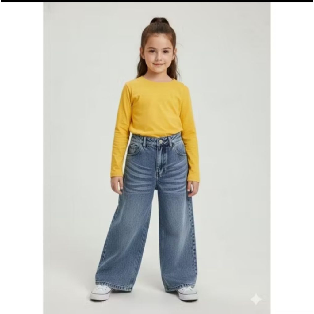 CELANA BAGGY JEANS ANAK GOMBRONG 8-14 TAHUN KEKINIAN