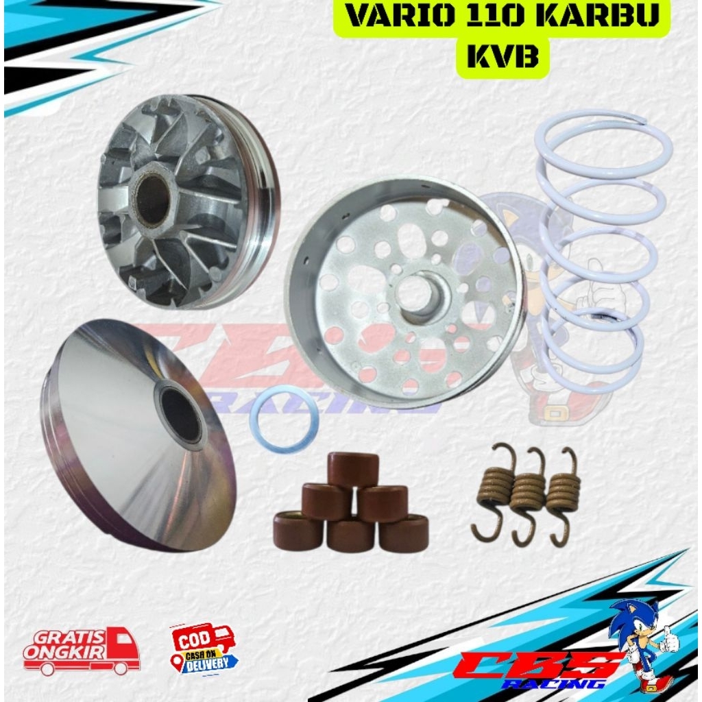 PAKET UPGRADE CVT KIRIAN CBS RACING HONDA VARIO 110  KARBU KVB