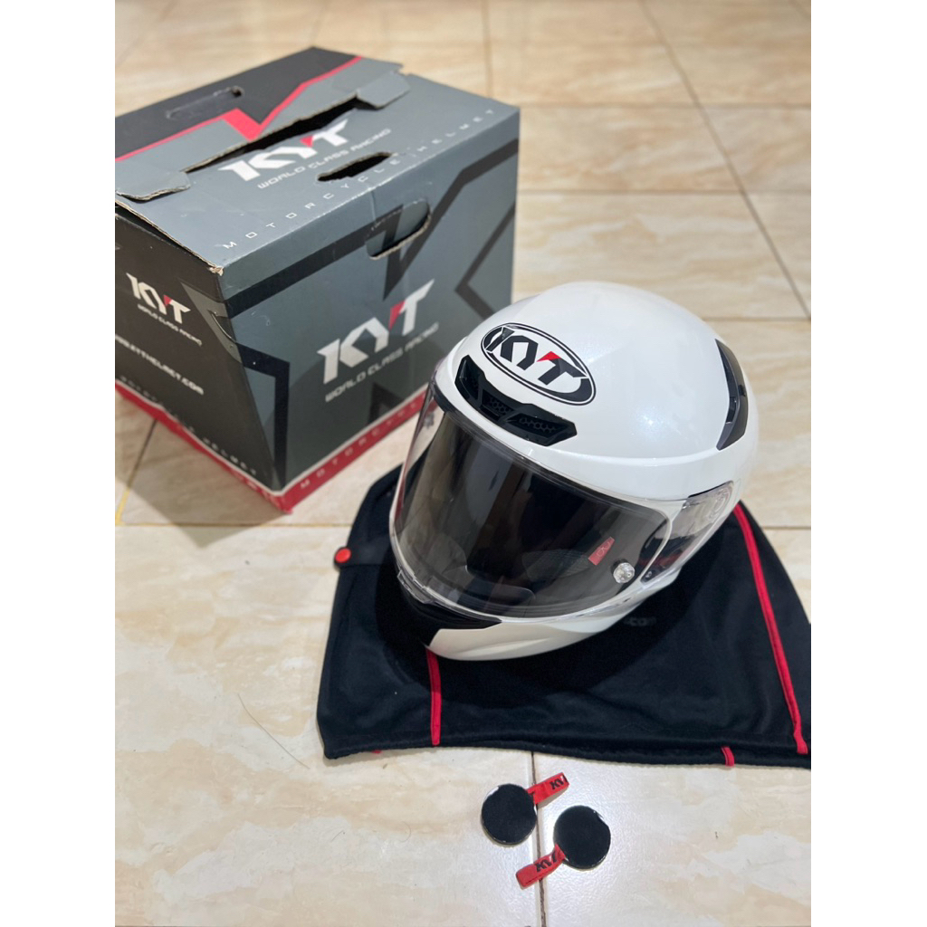 Helm KYT TT Course White Glossy Size L (Second)