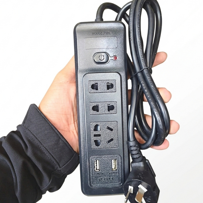 Stop kontak colokan listrik plus switch port AC & USB 3x1.0mm2ccc max 2500watt