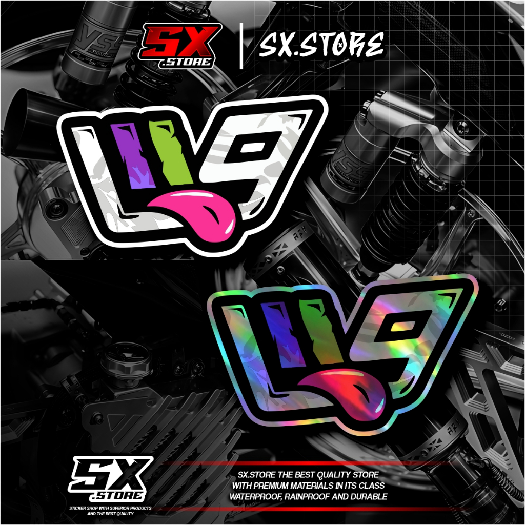 stiker motor - stiker w9 style herex cb gl tiger mega pro stiker cutting anti air Hologram Sudah Di 