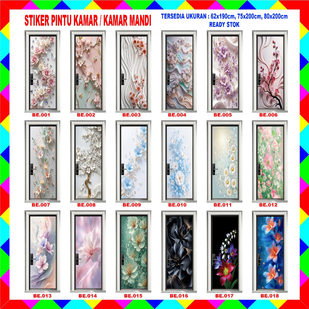 Stiker Pintu Kamar / Kamar Mandi Anti Air Aesthetic