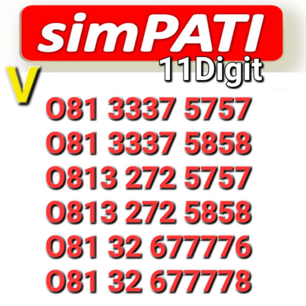 Nomor simpati 11digit 5757 677778