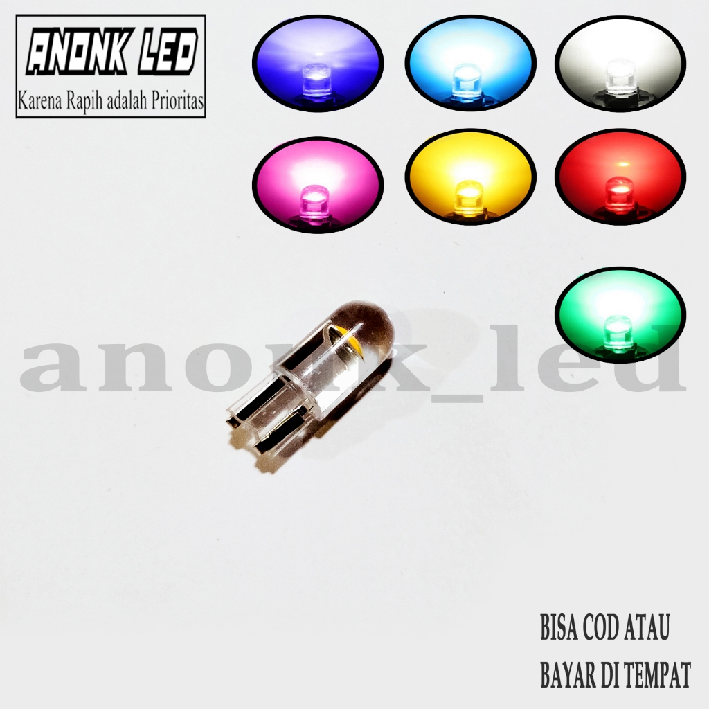 Lampu LED Speedometer Sein T10 Resin Full Kaca Murah | Lampu Sein Senja Speedometer Beat Karbu