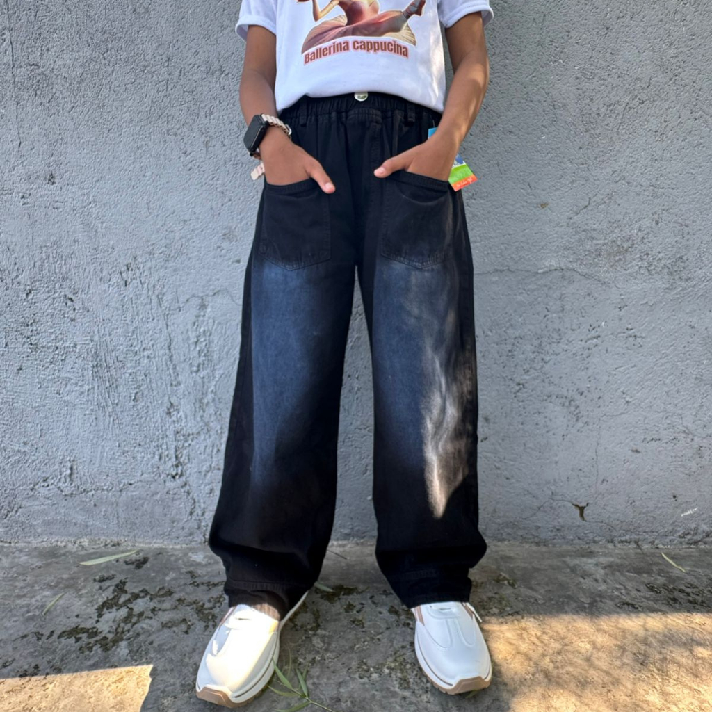 HOME KIDS Celana Jeans Anak 3-14 Tahun Unisex Model Terbaru Korean Style Variasi Saku Depan Dan Bela