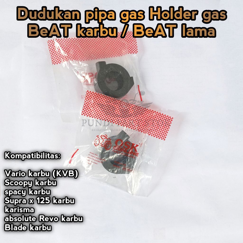 Dudukan pipa gas Holder gas BeAT karbu / Vario karbu / Supra fit