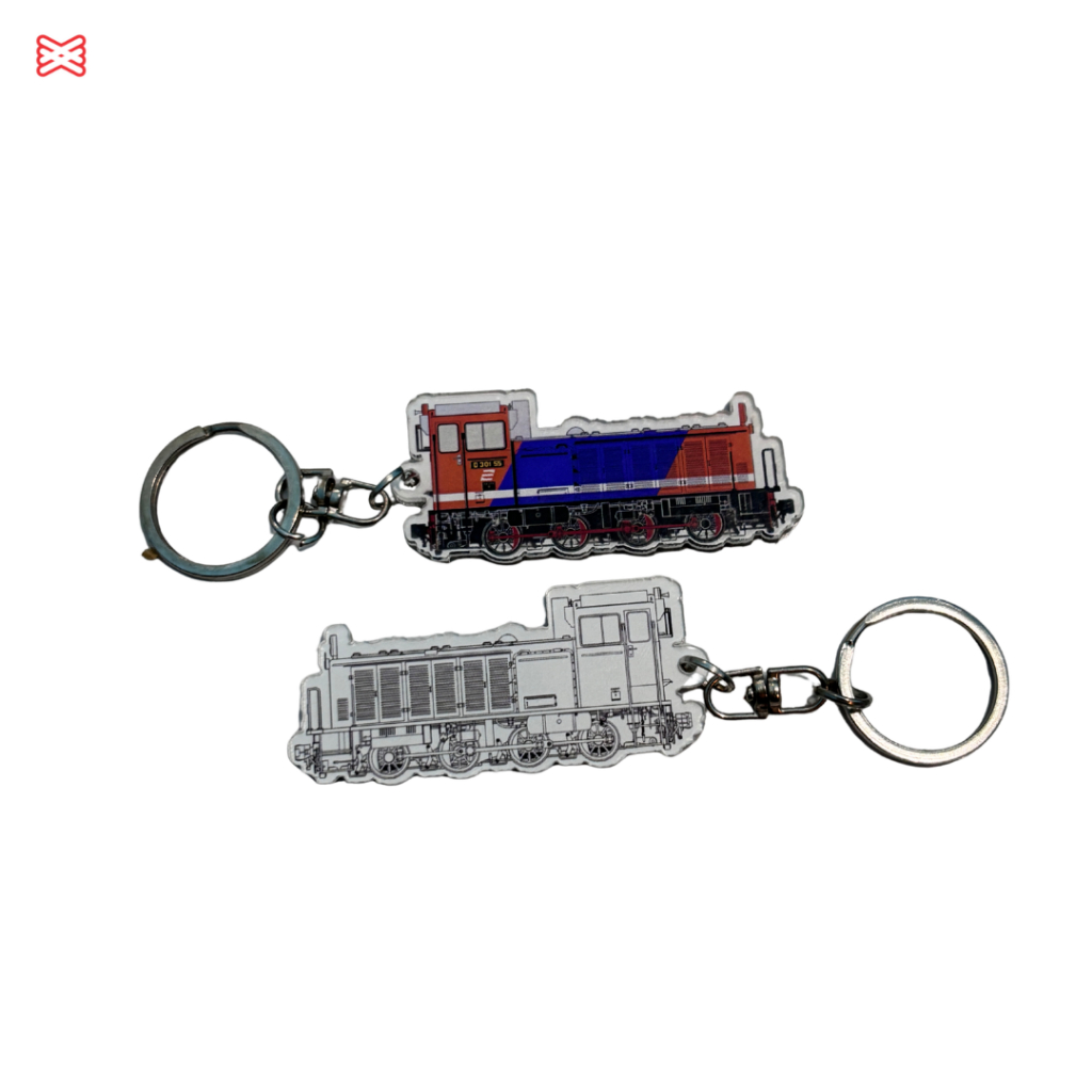Lokomotif D301 55 Side | Gantungan Kunci Kereta Api