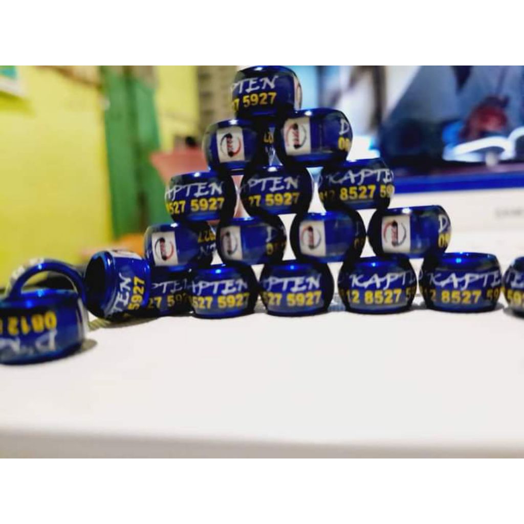Ring cincin burung merpati donat berkilauan, bisa request nama dan no.hp