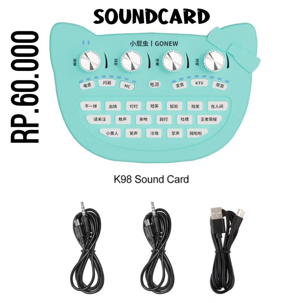 Soundcard k98 biru, soundcard viral