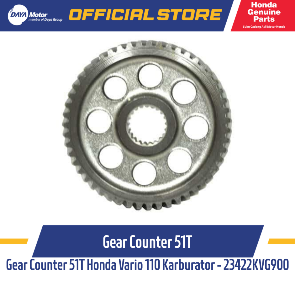 Gear Counter 51T Honda Vario 110 Karburator 23422KVG900
