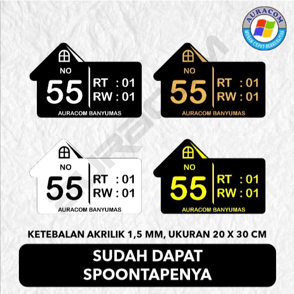 NOMER RUMAH NOMOR RUMAH AKRILIK CUSTOM