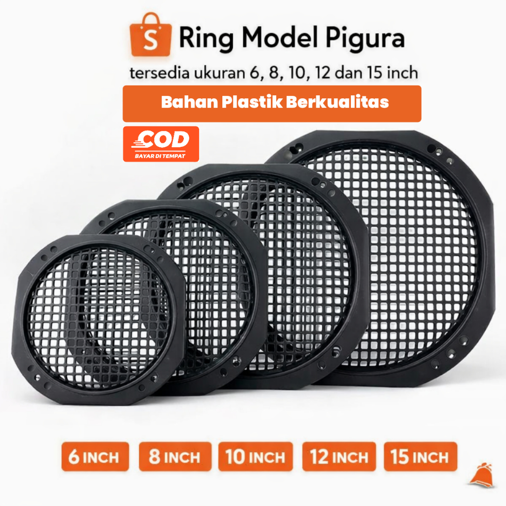 Ring Plastik Speaker/Sub Woofer 8 inch Model Pigura