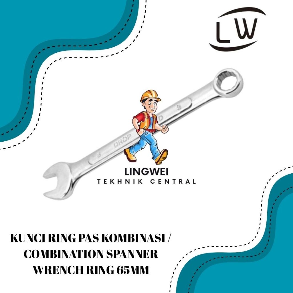 KUNCI RING PAS KOMBINASI / COMBINATION SPANNER WRENCH RING 65MM