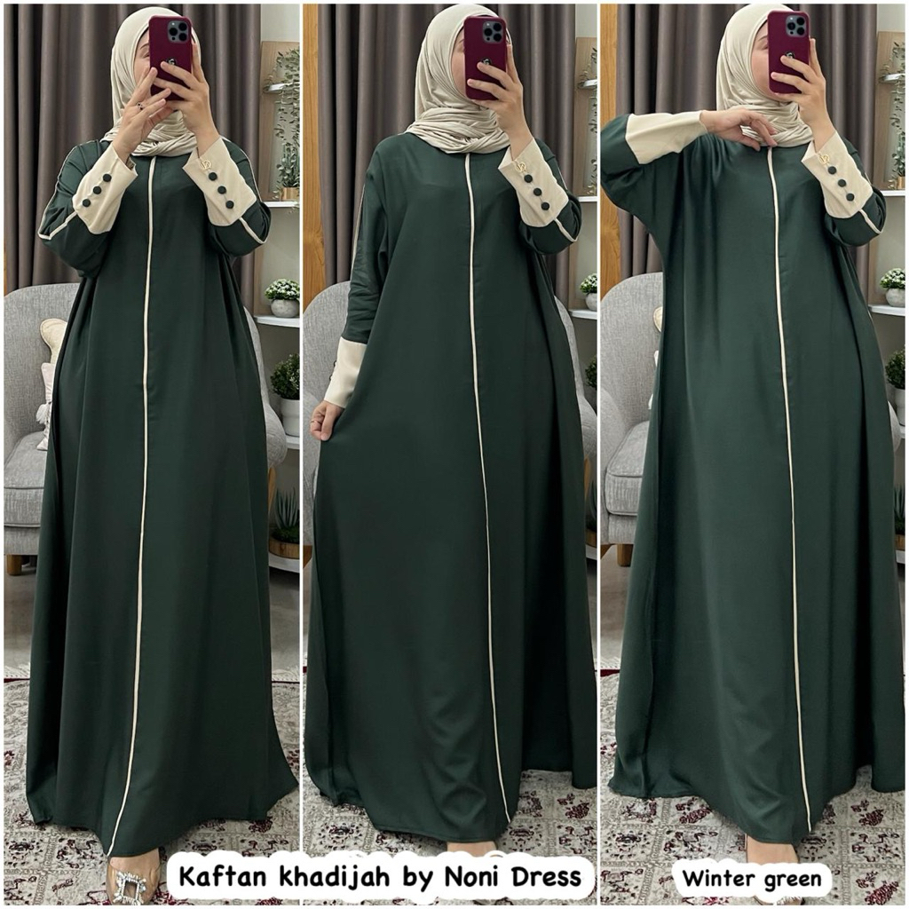 Daster Arab NONI KHADIJAH Maxi Dress Kaftan Gamis TWILL Premium