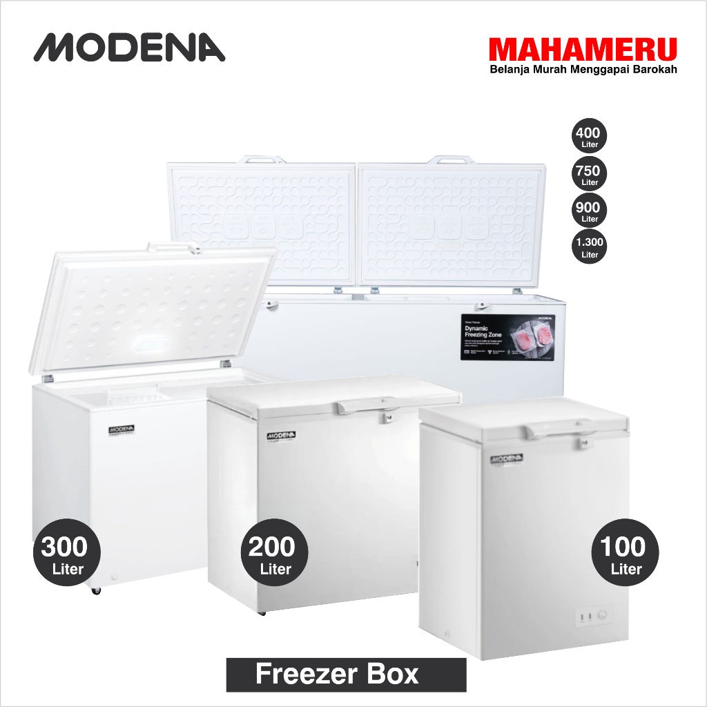 FREEZER BOX MODENA 100L SAMPAI 900L
