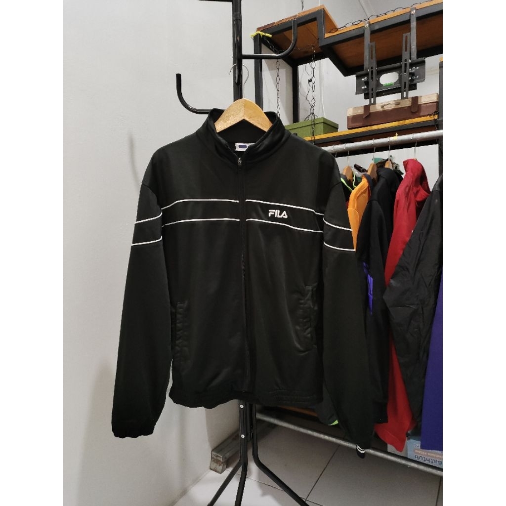 Jacket Tracktop Fila Hitam Casual Original