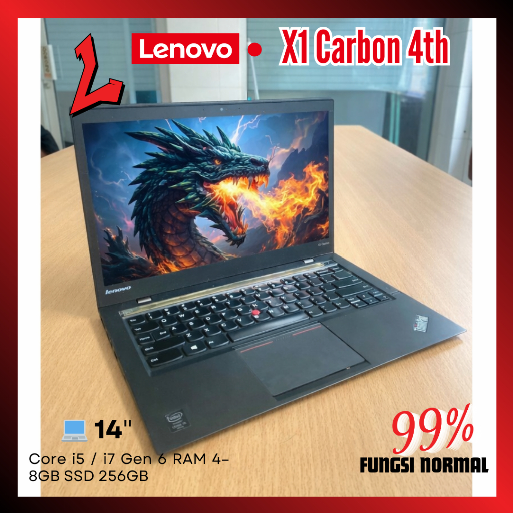 Laptop Lenovo ThinkPad X1 Carbon GEN 4th Second / Seken | Intel Core i5 / i7 Gen 6 RAM 4–8GB SSD 256