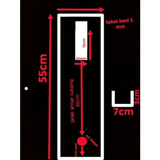 custom besi plat 5mm 0589
