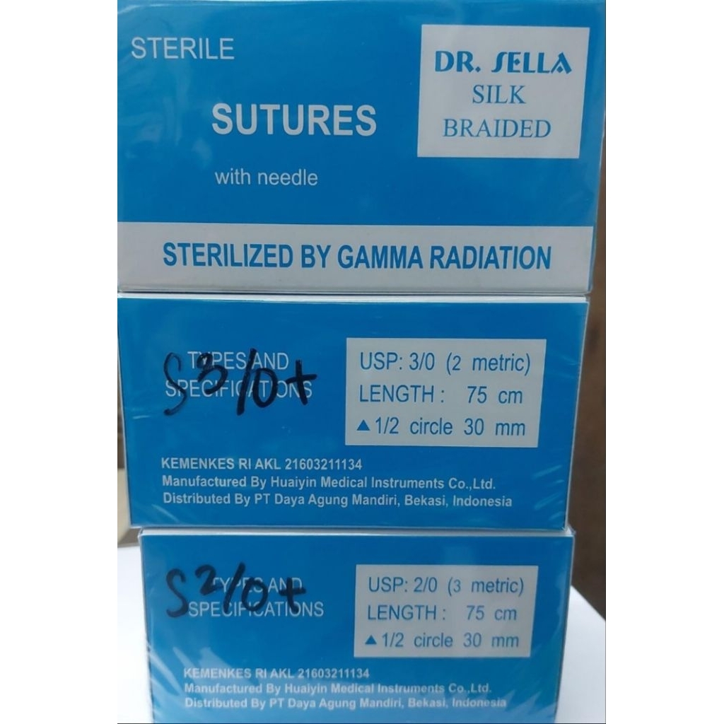 silk braided dr sella / dr sella silk / silk braided 3/0 / benang khitan