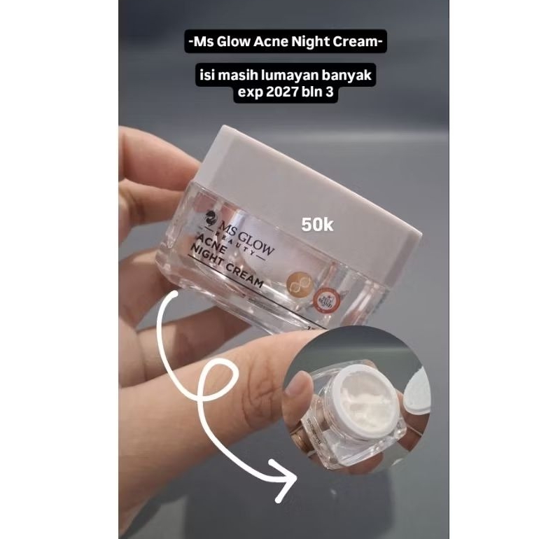 Preloved Night Cream Acne Ms glow