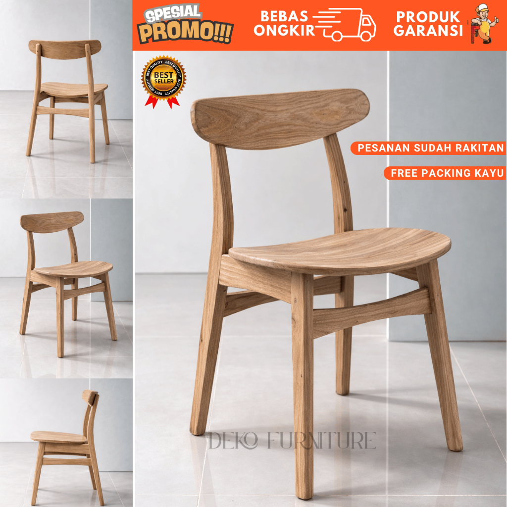Kursi Kafe Kayu Solid Kursi Kayu Jati Kursi Ropan Kayu Jati Minimalis