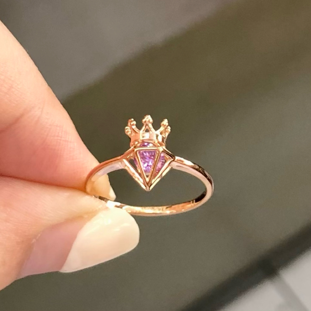 ABU- CINCIN CROWN BIRTHSTONE HWT 1.17GR KADAR 375 UKURAN 11