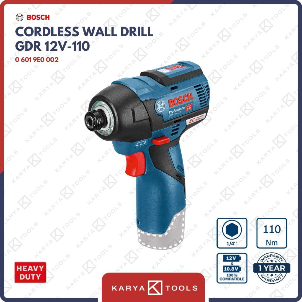 Bosch Brushless Impact Driver / Obeng 12Volt GDR 12V-110 (Unit Only)