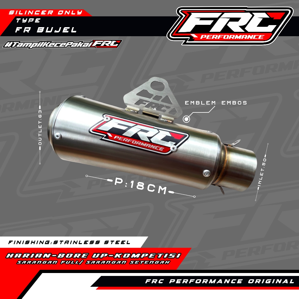 Silincer Knalpot Selenser Only / Silincer FRC Performance Type: FR BUJEL - Original By FRC Performan