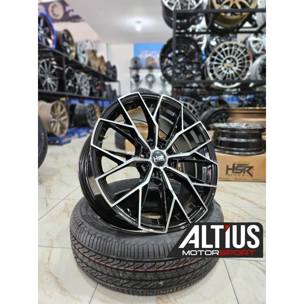 paket murah velg mobil dan ban mobil ring 17 hsr fuku lebar 75 pcd 4x100 4x114,3 buat jazz,avanza,ya