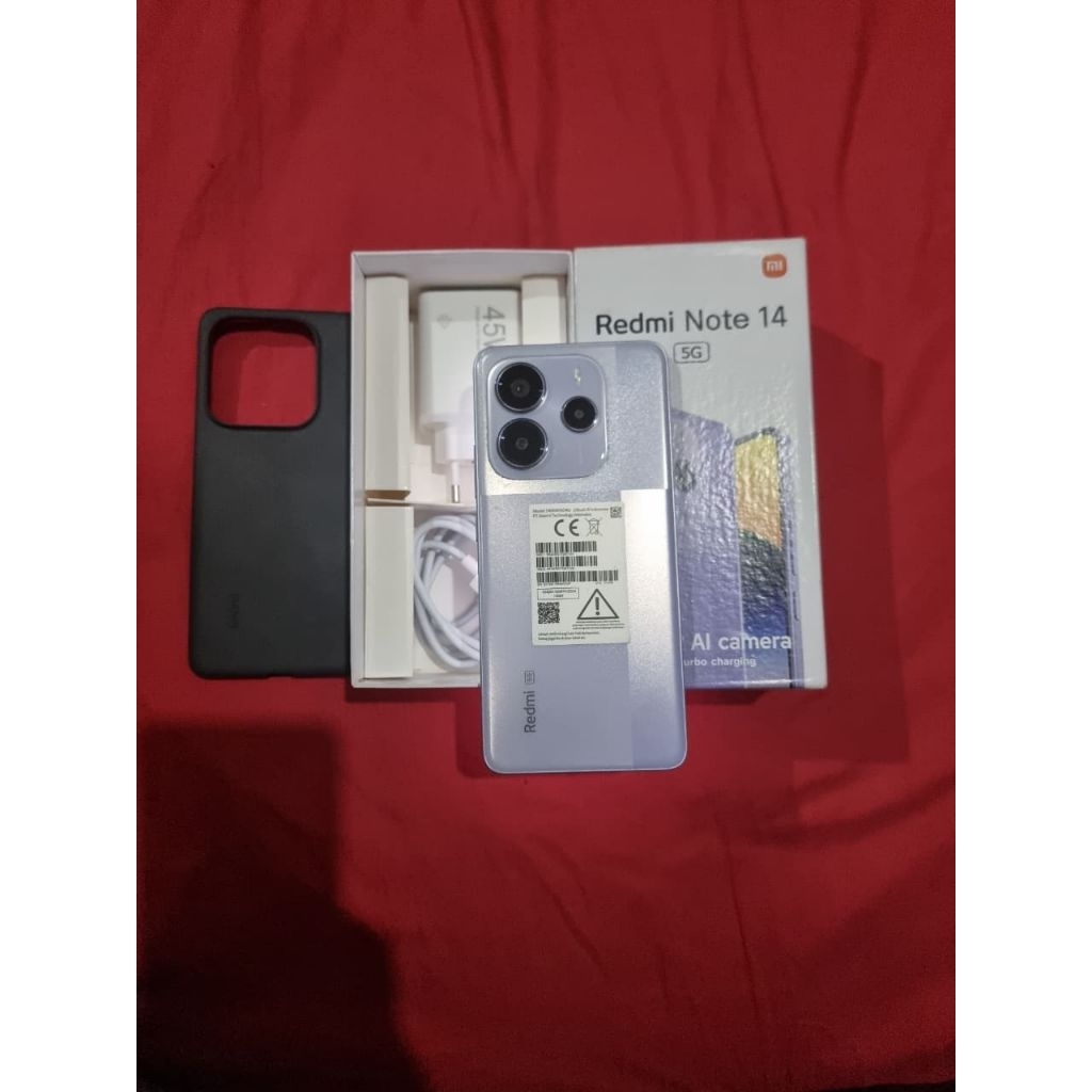 Jual hp bekas REDMI NOTE 14 5G 12/512  likenew istimewa grns panjang BH 100%