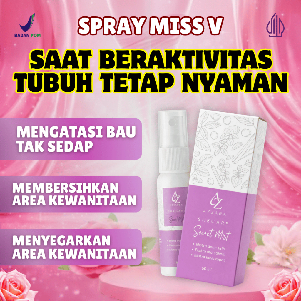 SPRAY VIRGIN - 1 Pcs Azzara Shecare Secret Mist Bantu Merapatkan Miss V & Jaga Kebersihan Miss V