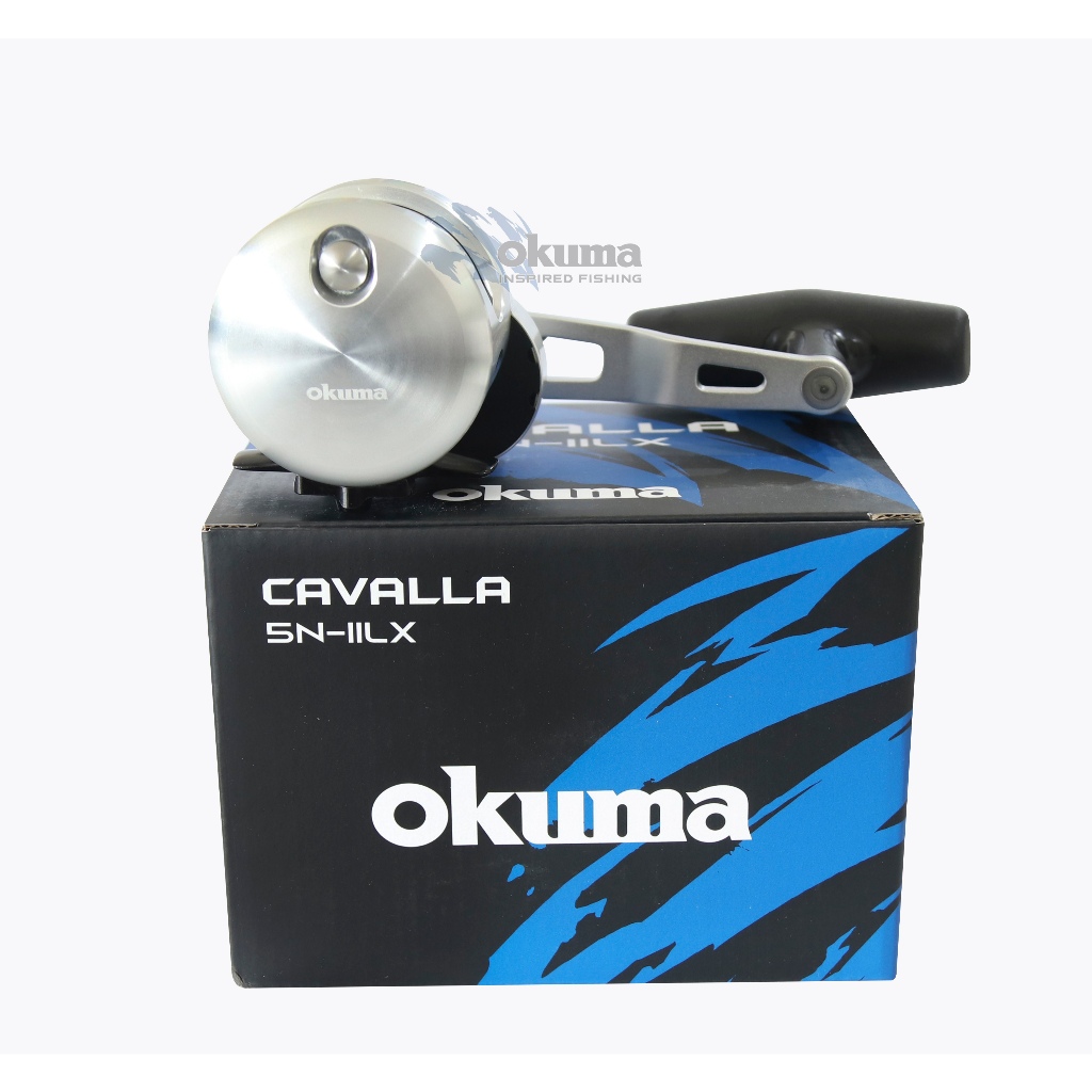 REEL OKUMA OH CAVALLA 5NIILX (HANDLE KIRI) NERROW DUAL DRAG