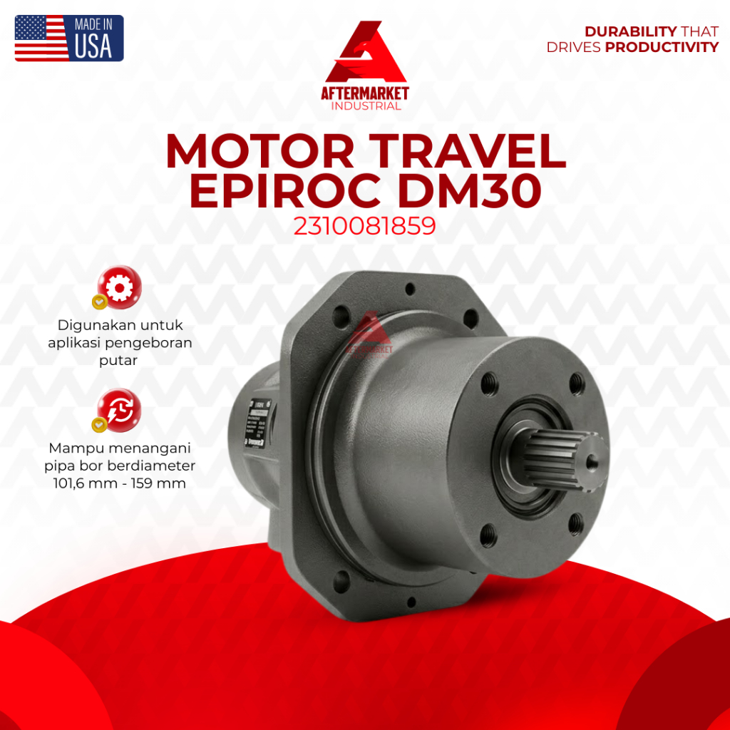 Suku Cadang Sparepart 2310081859 Motor Travel Epiroc DM30 Piston Hidrolik Rexroth Rig Bor Lubang