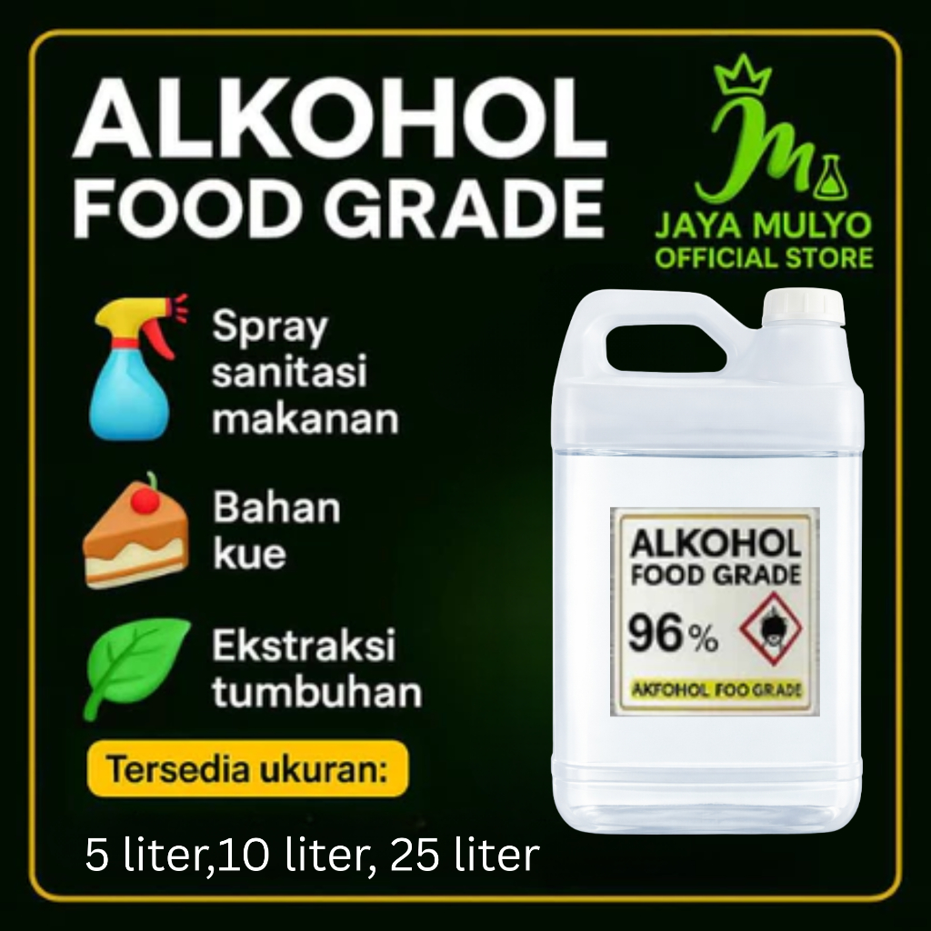 Alkohol FG 96% 5 liter / Alcohol Food Grade / Alkohol Absolute 96%