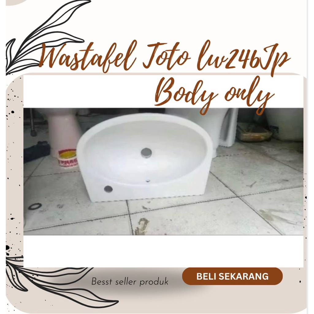 Wastafel toto lw246Jp body only|Wastafel toto murah berkualitas|Wastafel cuci tangan|Wastafel kamar 