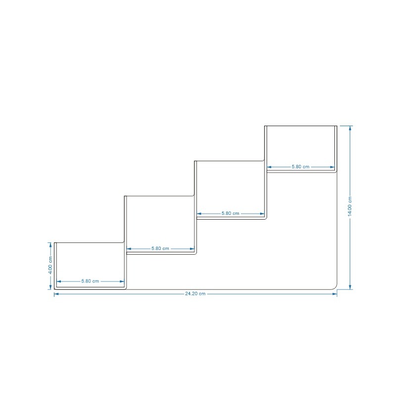 Rak Display 4 Susun | Akrilik Display Parfum