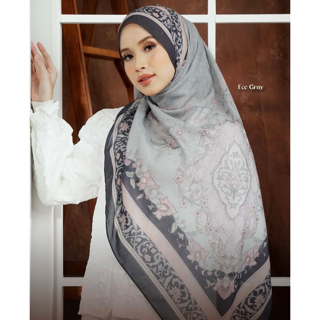 NENA HIJABS Shawl Malaysia Segiempat ORI 120x120cm Bawal Motif Voal Import