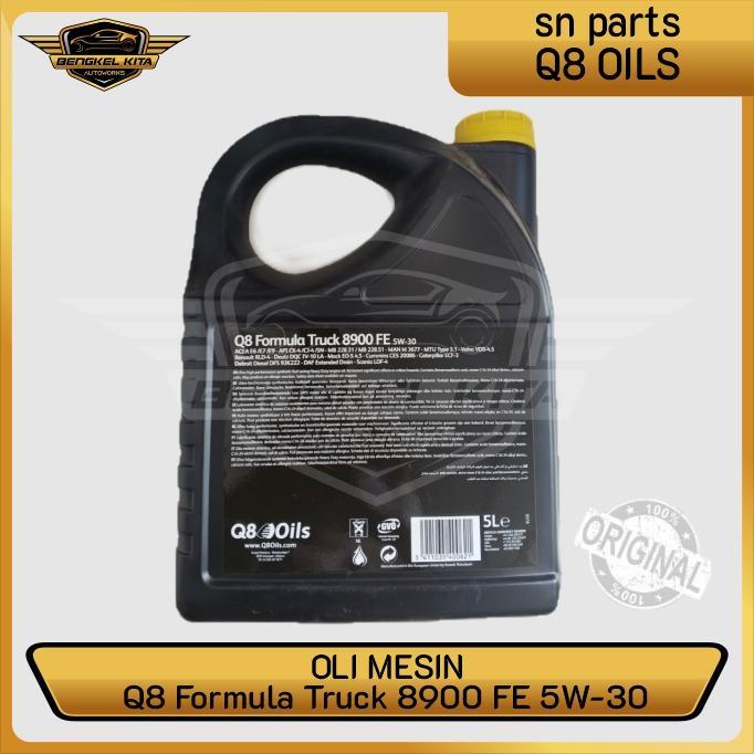 Oli Mesin Mobil Diesel Q8 Formula Truck 8900 FE 5W30 5W 30 Fully Synthetic Diesel 5 Liter