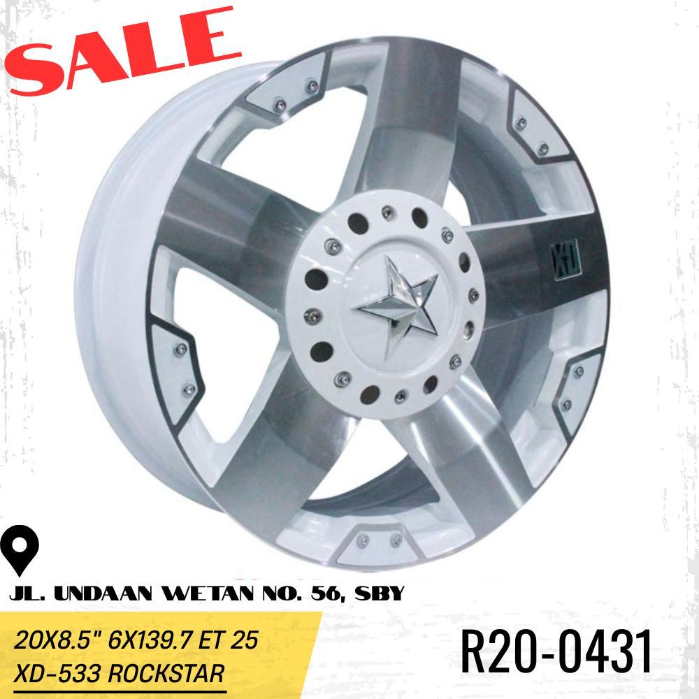 SALE Velg R20 6x139.7 Mobil Fortuner Pajero Triton MUX Hilux Ranger Ring 20 XD-533 Rockstar MGW