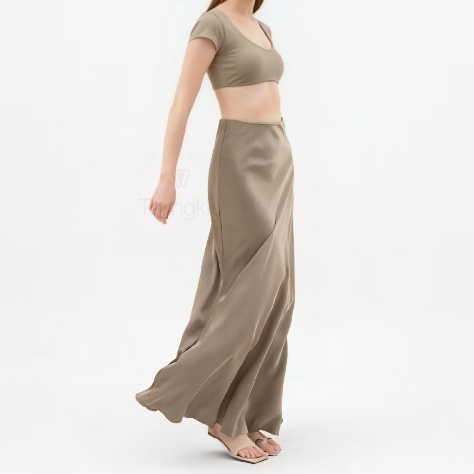 TWINGKLE Shena Rok Satin Maxi Premium Satin Long Skirt 6889 Rok Satin Panjang Rok Duyung Satin Flowy