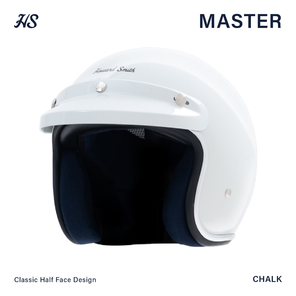 Howard Smith Master Retro Helm Half Face - Chalk