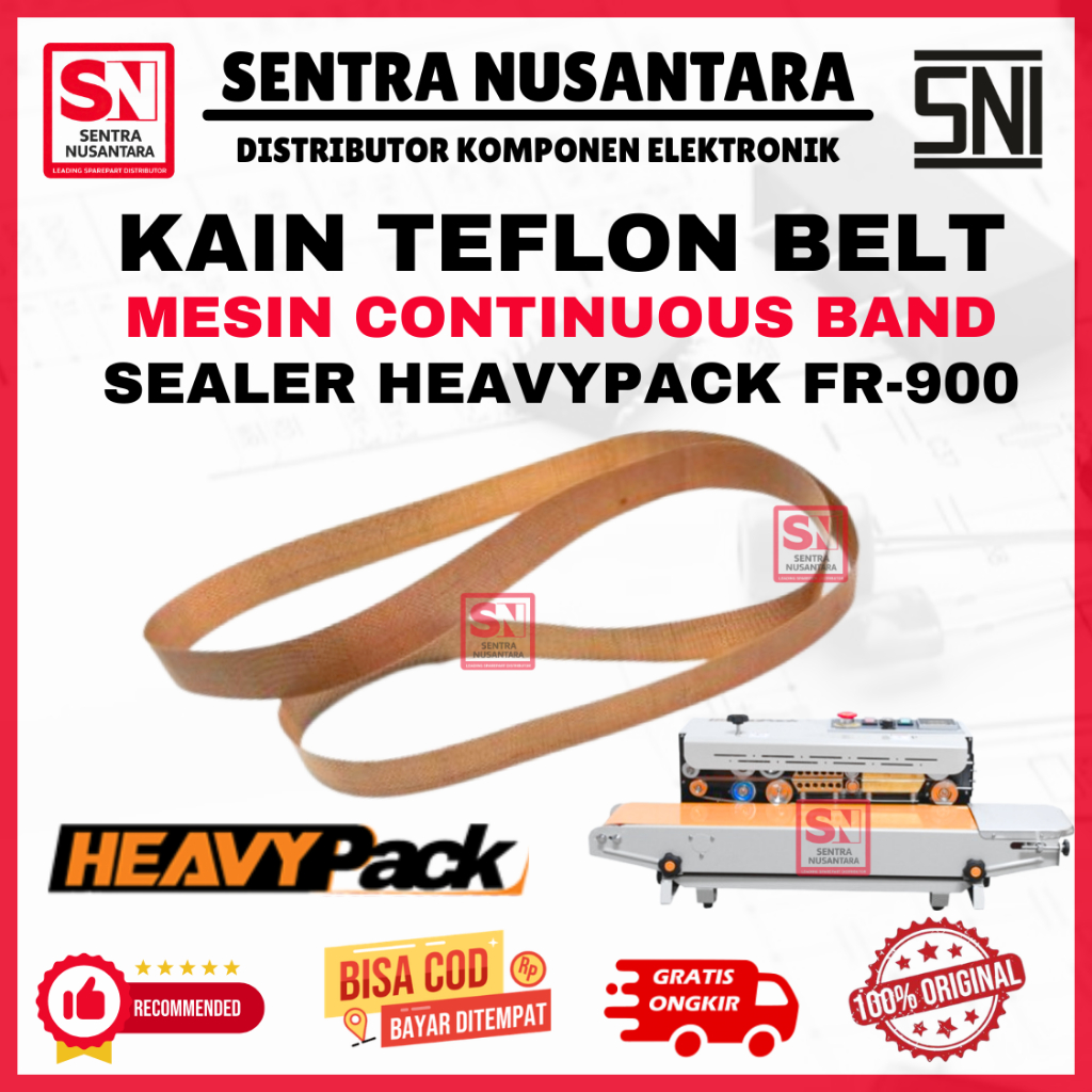KAIN TEFLON MESIN SEALER HEAVYPACK FR900 | SEALING BELT HEAVYPACK FR900 | TEFLON BELT SEALER HEAVYPA