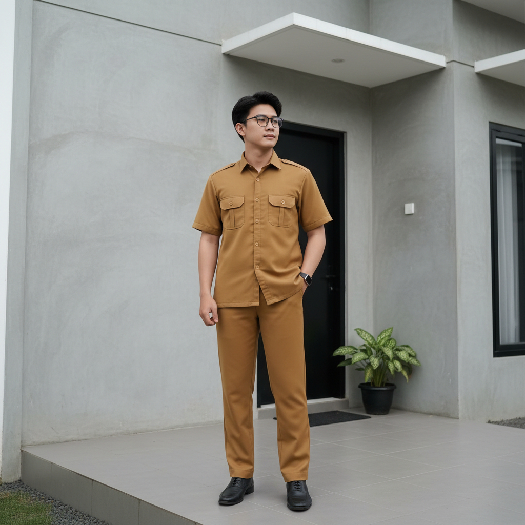 Irmife Sr Seragam Kerja PNS | Khaki Muda | Khaki Tua