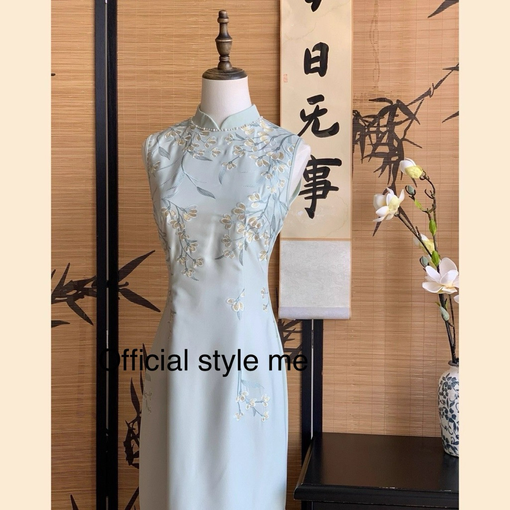 Cheongsam Dress long Wanita - Qi Pao Dress China Style #D=26-0057