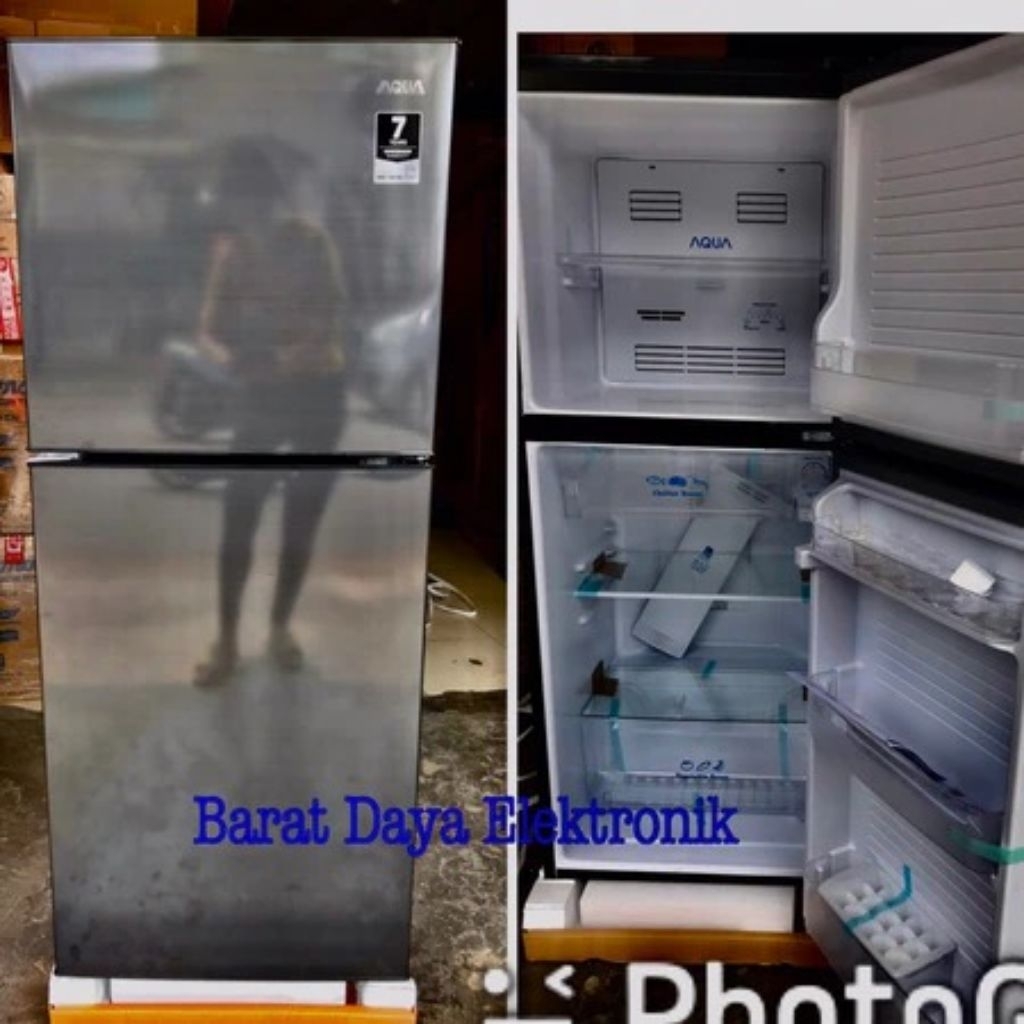 Kulkas AQUA 2 Pintu AQR-D251 Tanpa Bunga Es - Garansi resmi